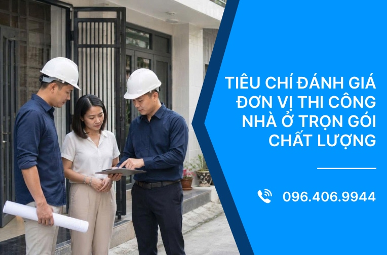 Tiêu chí đánh giá đơn vị thi công nhà ở trọn gói chất lượng