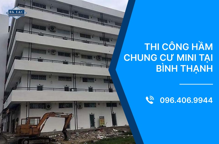 Thi công hầm chung cư mini tại Bình Thạnh