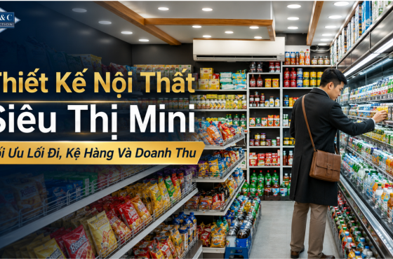 Thiết Kế Nội Thất Siêu Thị Mini Tối Ưu Lối Đi, Kệ Hàng Và Doanh Thu