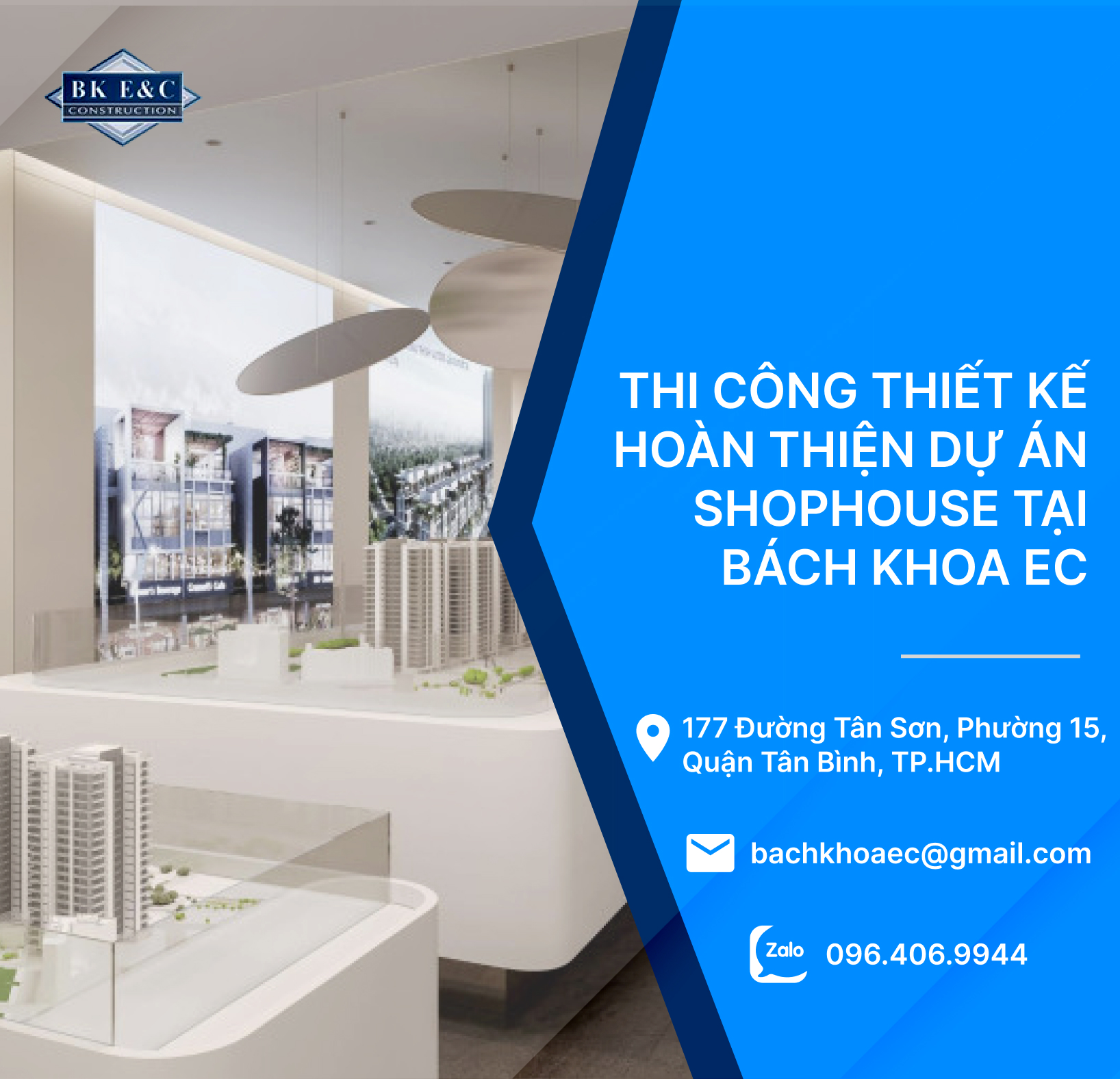 Thi Công Thiết Kế Hoàn Thiện Dự Án Shophouse Tại Bách Khoa Ec