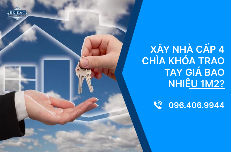Xây nhà cấp 4 chìa khóa trao tay giá bao nhiêu 1m2?