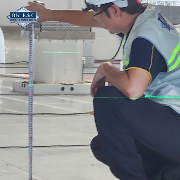 A construction inspection company surveying renovation and floor addition projects