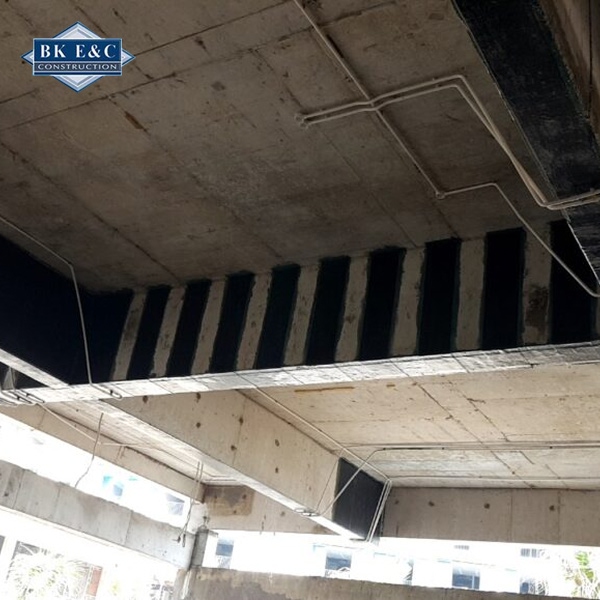 Gia cố dầm bằng sợi carbon là giải pháp gia cường hiện đại