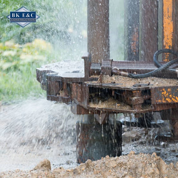 Hình ảnh thực tế tại hiện trường khoan khảo sát trong điều kiện thời tiết khắc nghiệt
