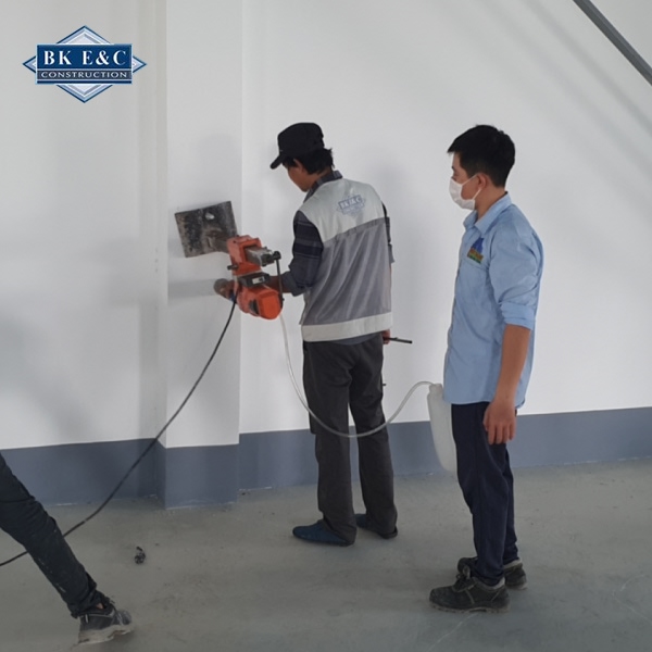 Khoan lõi công trình Nhà xưởng Công Ty TNHH Xuất Nhập Khẩu Đầu Tư Quốc Tế Thành Phát.
