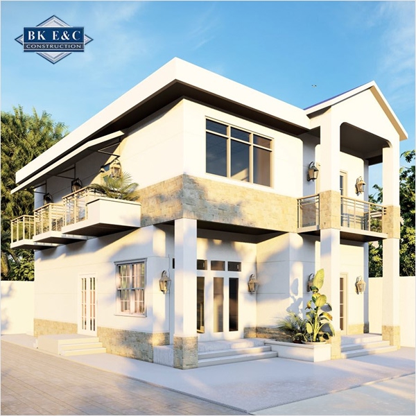 Bản thiết kế công trình nhà phố hiện đại