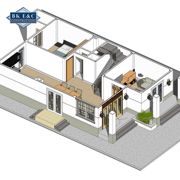 Bản vẽ phối cảnh 3D nội thất do Bách Khoa thực hiện