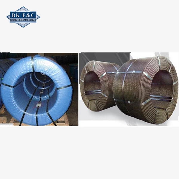 Chuẩn bị vật tư cho quá trình thi công cáp dự ứng lực