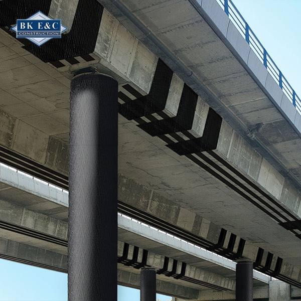 Thực tế cột cầu gia cường kết cấu cầu bằng vật liệu CFRP