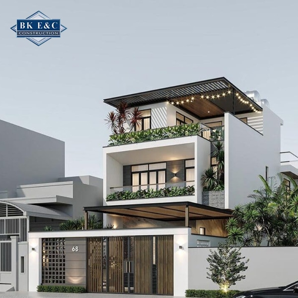 Nhà phố được bố trí mở, tăng khả năng đón ánh sáng và tạo sự thông thoáng tự nhiên