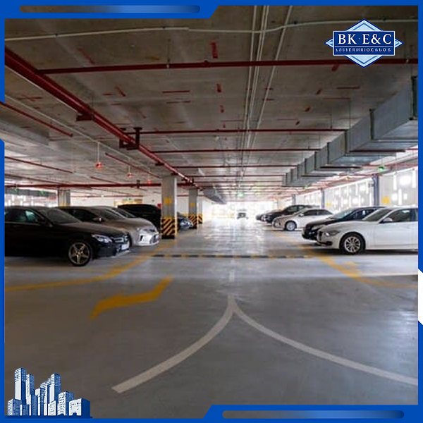 Hầm khách sạn được thiết kế để đáp ứng nhu cầu đỗ xe, bố trí hệ thống kỹ thuật