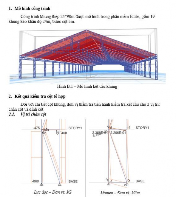 Kiểm định kết cấu khung kèo thép Vietbuild