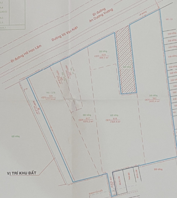 Chuyển nhượng dự án Tại mặt tiền đường Võ Văn Kiệt (đại lộ Đông Tây): Dự án có tổng diện tích 8.909 